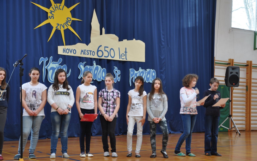 Prireditev ob zaključku šolskega projekta Šmihci živimo Novo mesto