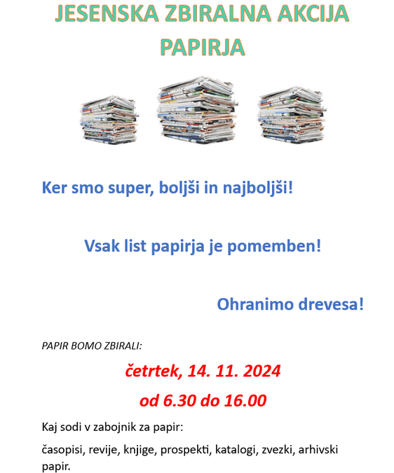 Zbiralna akcija papirja