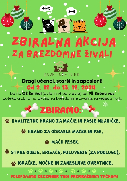 Zbiralna akcija za brezdomne živali